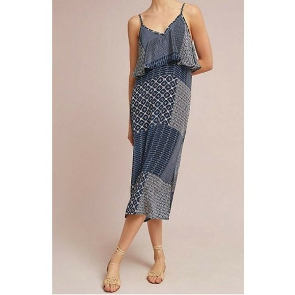 Anthropologie Dresses & Skirts - Tolani Patchwork Tank Flounced Dress